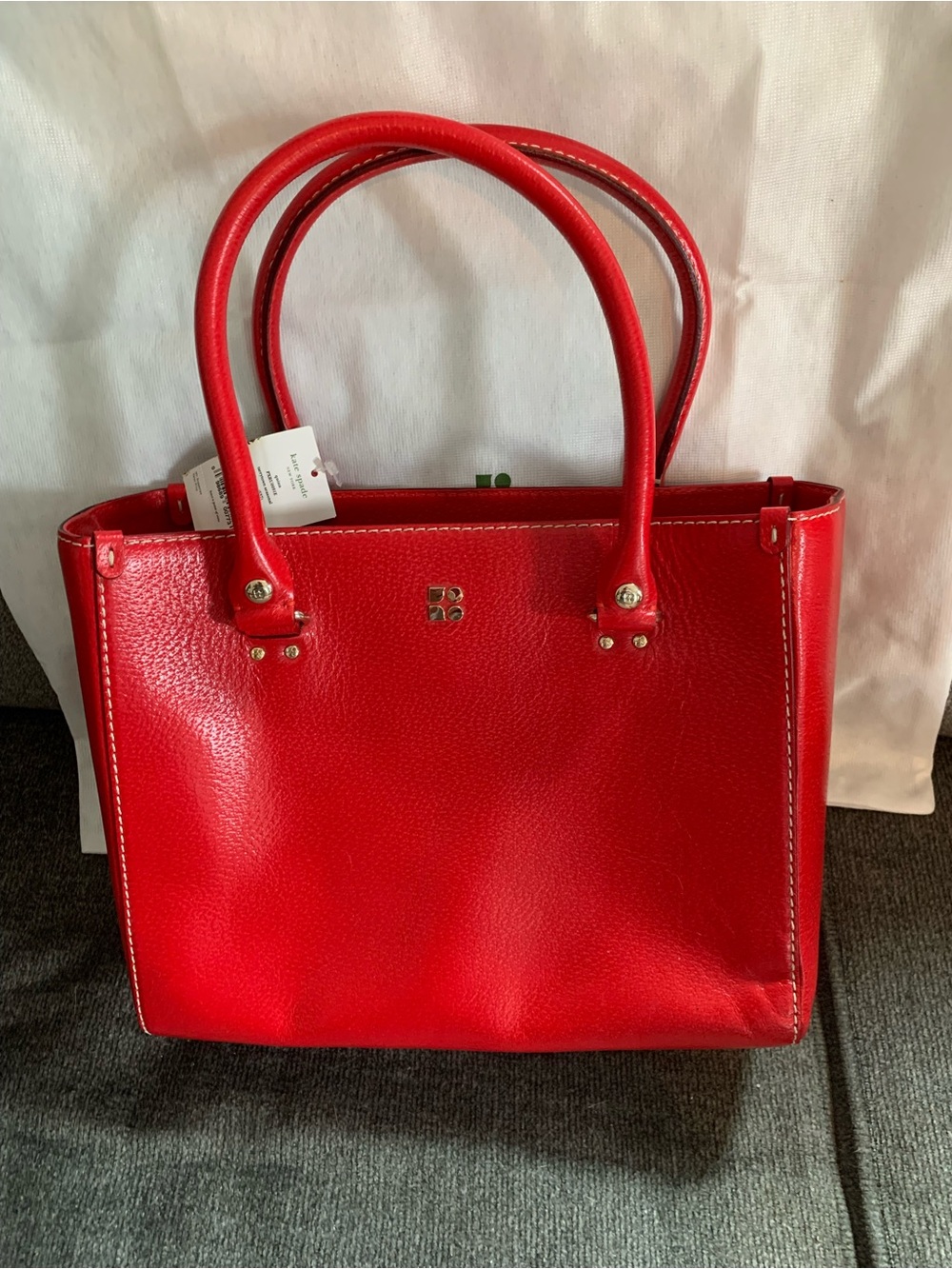 kate spade Red Leather Top-Handle Satchel. Never used.